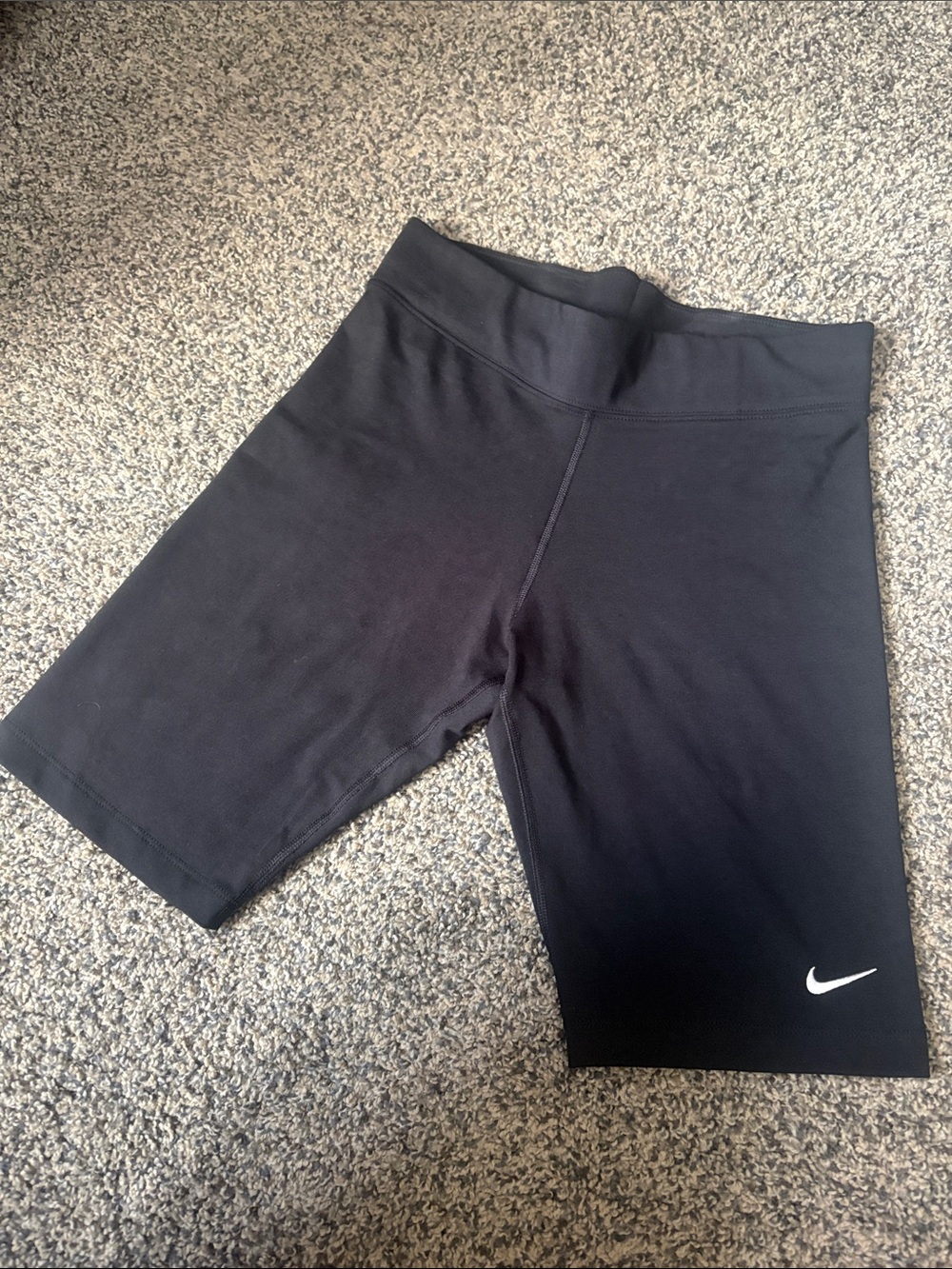 Nike Black Women's Bike Shorts with White Swoosh NWOT